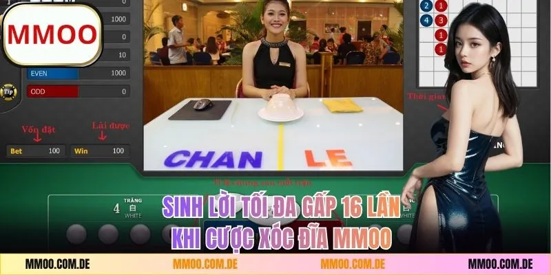 Sinh lời tối đa gấp 16 lần khi cược Xóc Đĩa MMOO